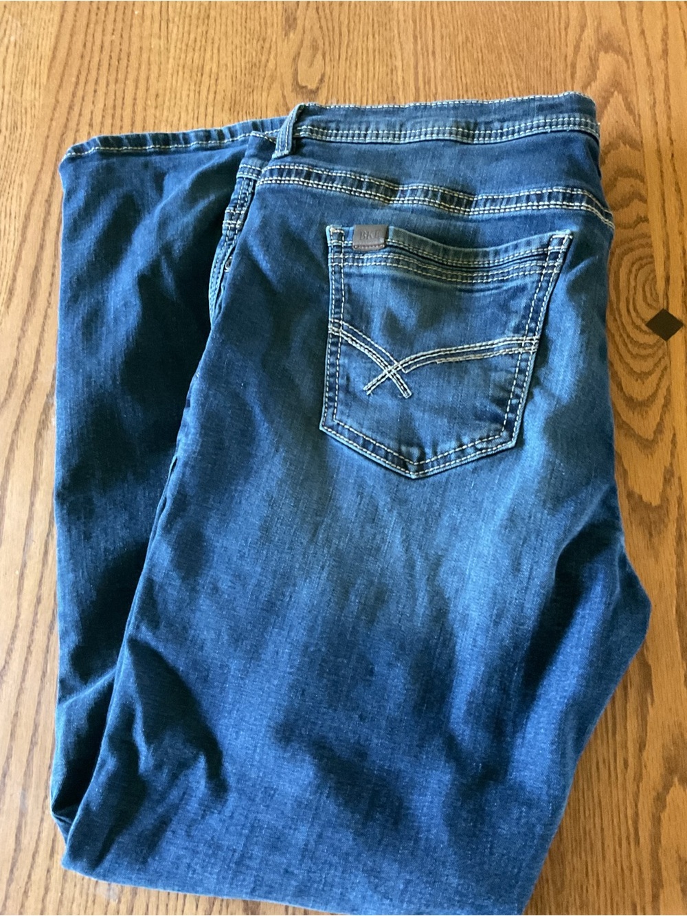 BKE Men’s Relaxed Straight Dark Blue Jeans. Waist 44. Length 32 - Picture 3 of 5